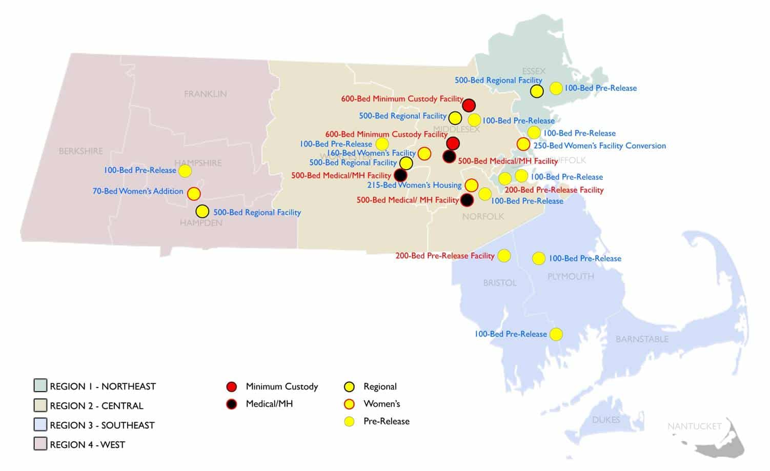 Mass State Police Barracks Map