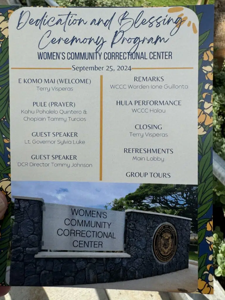 Blessing Ceremony Celebrates Completed Expansion of Women’s Community Correctional Center in Kailua