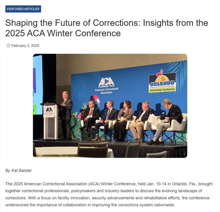 Shaping the Future of Corrections: Insights from the 2025 ACA Winter Conference